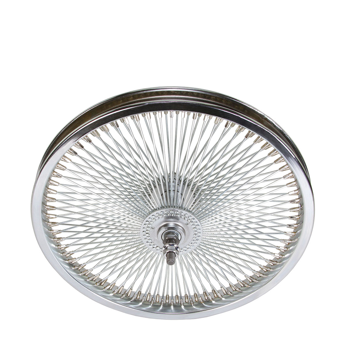 16 Inch X 32mm Steel Front Wheel 144 Spoke 14G Chrome 3/8...